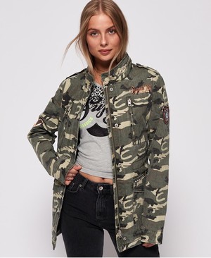 Superdry Rookie Cascade Női Kabát Világos Camo | PSGZY6510